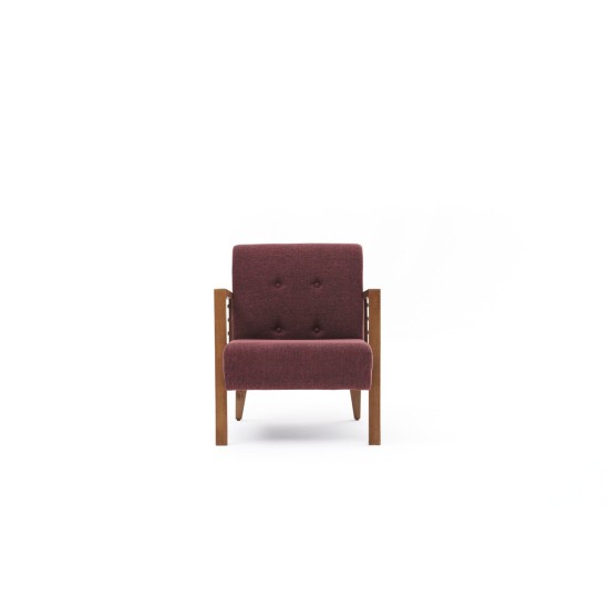 Wing Chair Kemer - Claret Red Claret Red Atelier del Sofa Wing Chair Kemer - Claret Red Claret Red