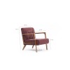 Atelier del Sofa Wing Chair Kemer - Claret Red Claret Red