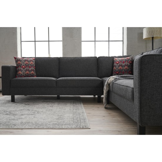Corner Sofa Kale Linen - Anthracite Anthracite Atelier del Sofa Corner Sofa Kale Linen - Anthracite Anthracite