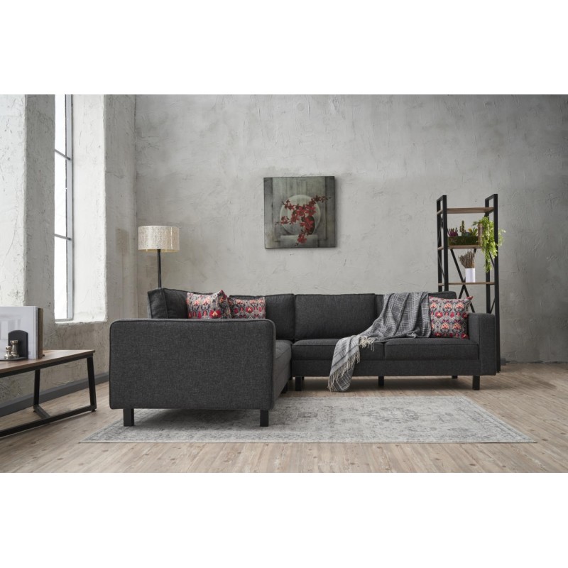 Atelier del Sofa Corner Sofa Kale Linen - Anthracite Anthracite