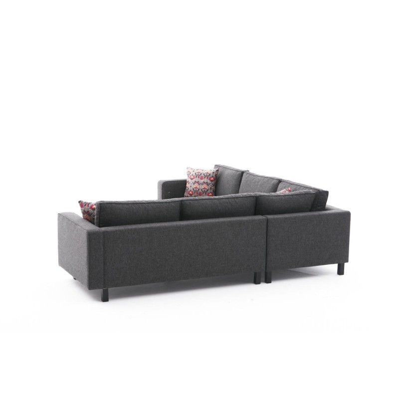 Atelier del Sofa Corner Sofa Kale Linen - Anthracite Anthracite