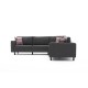 Corner Sofa Kale Linen - Anthracite Anthracite Atelier del Sofa Corner Sofa Kale Linen - Anthracite Anthracite