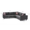 Atelier del Sofa Corner Sofa Kale Linen - Anthracite Anthracite