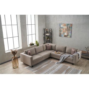 Corner Sofa Kale Linen - Cream Cream