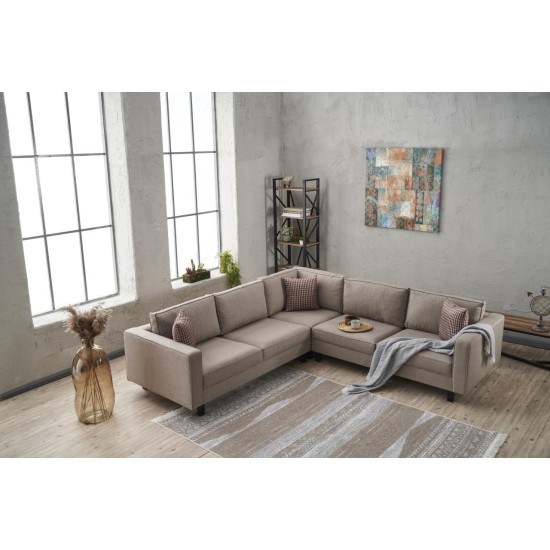 Atelier del Sofa Corner Sofa Kale Linen - Cream Cream