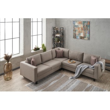 Corner Sofa Kale Linen - Cream Cream