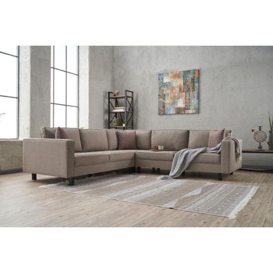 Atelier del Sofa Corner Sofa Kale Linen - Cream Cream