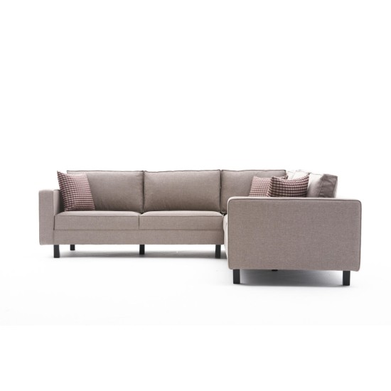Atelier del Sofa Corner Sofa Kale Linen - Cream Cream