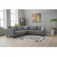Atelier del Sofa Corner Sofa Kale Linen - Grey Grey