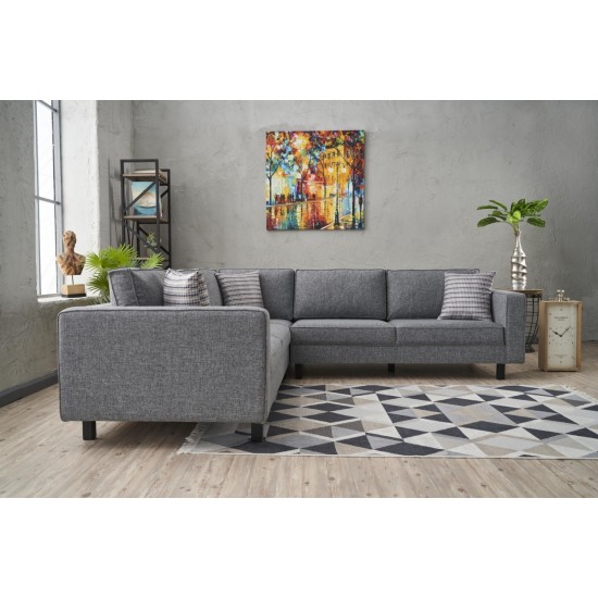 Atelier del Sofa Corner Sofa Kale Linen - Grey Grey