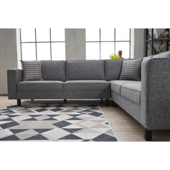 Atelier del Sofa Corner Sofa Kale Linen - Grey Grey