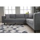 Atelier del Sofa Corner Sofa Kale Linen - Grey Grey