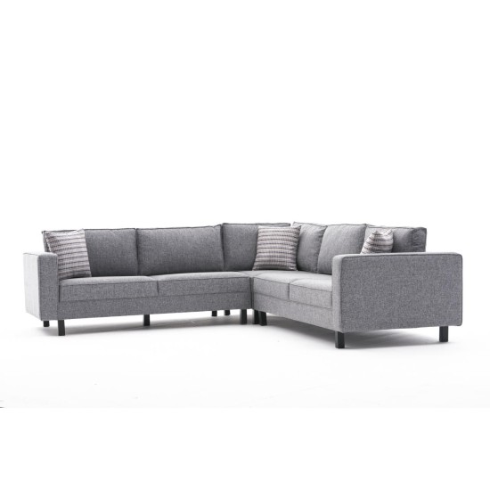 Atelier del Sofa Corner Sofa Kale Linen - Grey Grey