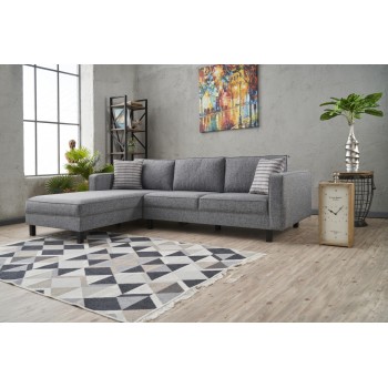 Corner Sofa Kale Linen Left - Grey Grey