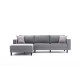 Corner Sofa Kale Linen Left - Grey Grey Atelier del Sofa Corner Sofa Kale Linen Left - Grey Grey