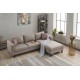 Atelier del Sofa Corner Sofa Kale Linen Right - Cream Cream