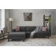 Atelier del Sofa Corner Sofa Kale Linen Left - Anthracite Anthracite