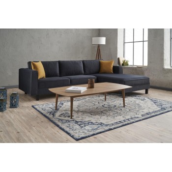 Corner Sofa Kale Velvet Right - Anthracite Anthracite
