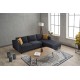 Corner Sofa Kale Velvet Right - Anthracite Anthracite
