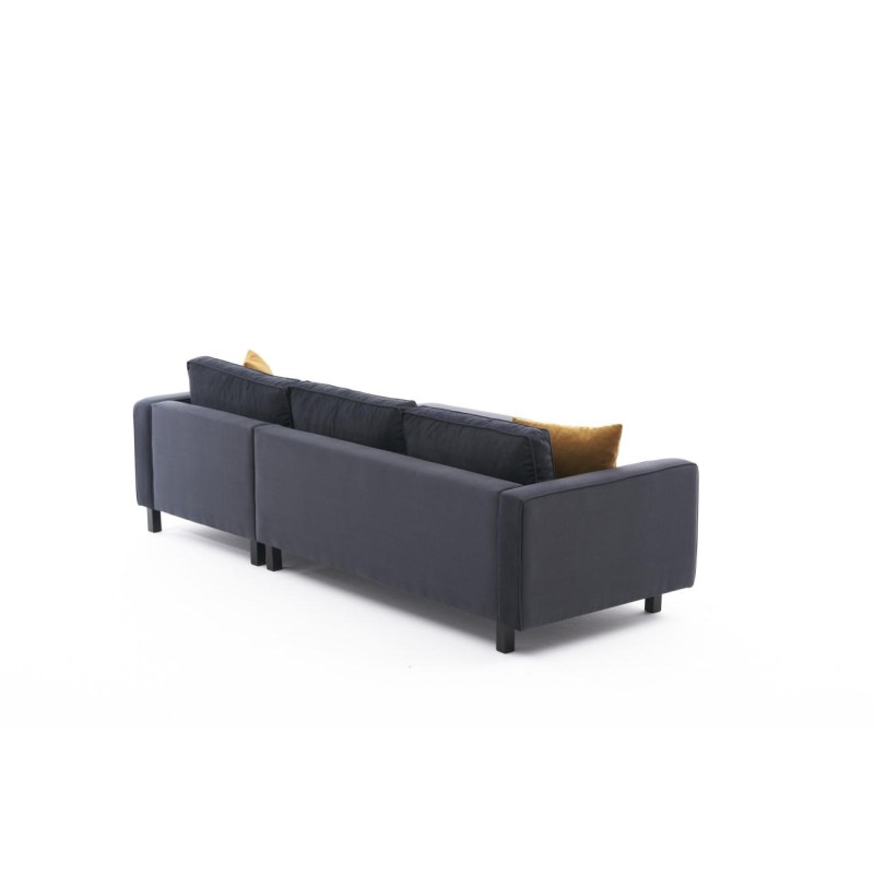Corner Sofa Kale Velvet Right - Anthracite Anthracite