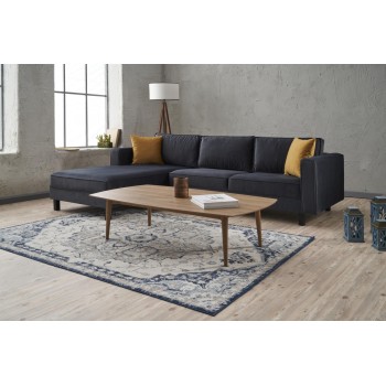 Corner Sofa Kale Velvet Left - Anthracite Anthracite