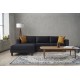 Corner Sofa Kale Velvet Left - Anthracite Anthracite