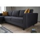 Corner Sofa Kale Velvet Left - Anthracite Anthracite