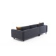 Corner Sofa Kale Velvet Left - Anthracite Anthracite