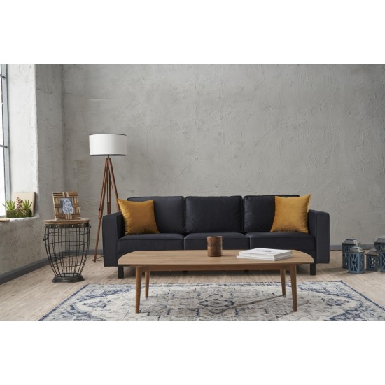 3-Seat Sofa Kale Velvet - Anthracite Anthracite