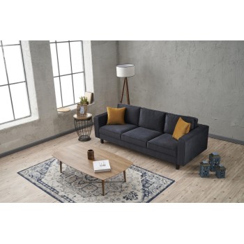 3-Seat Sofa Kale Velvet - Anthracite Anthracite