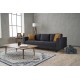 3-Seat Sofa Kale Velvet - Anthracite Anthracite