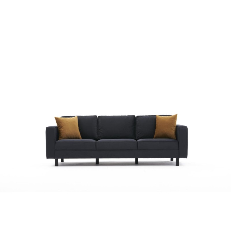 3-Seat Sofa Kale Velvet - Anthracite Anthracite