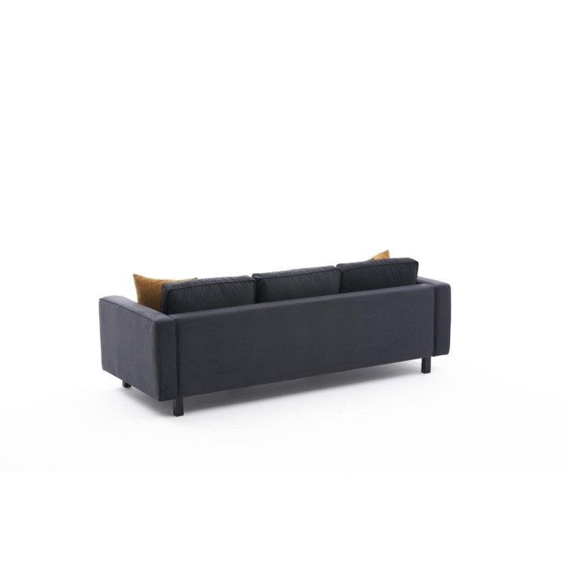 3-Seat Sofa Kale Velvet - Anthracite Anthracite