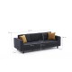 3-Seat Sofa Kale Velvet - Anthracite Anthracite