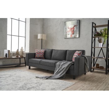 3-Seat Sofa Kale Linen - Anthracite Anthracite