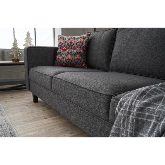 3-Seat Sofa Kale Linen - Anthracite Anthracite Atelier del Sofa 3-Seat Sofa Kale Linen - Anthracite Anthracite