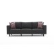 3-Seat Sofa Kale Linen - Anthracite Anthracite Atelier del Sofa 3-Seat Sofa Kale Linen - Anthracite Anthracite