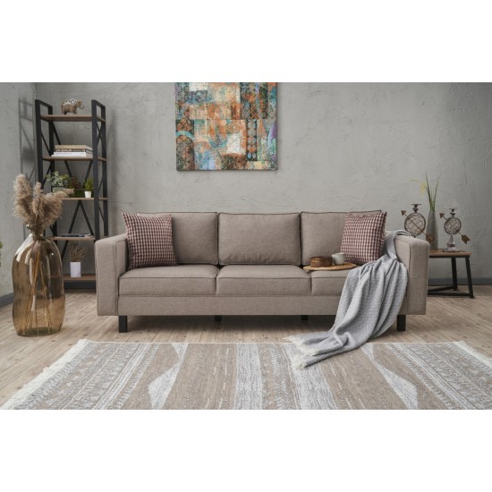 3-Seat Sofa Kale Linen - Cream Cream Atelier del Sofa 3-Seat Sofa Kale Linen - Cream Cream