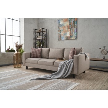 3-Seat Sofa Kale Linen - Cream Cream