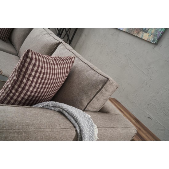 3-Seat Sofa Kale Linen - Cream Cream Atelier del Sofa 3-Seat Sofa Kale Linen - Cream Cream