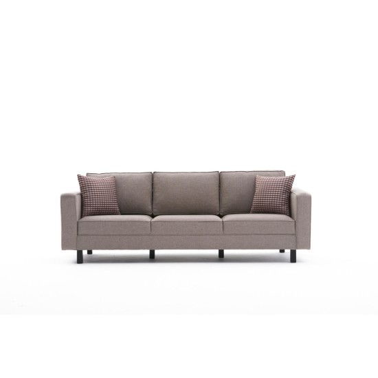 3-Seat Sofa Kale Linen - Cream Cream Atelier del Sofa 3-Seat Sofa Kale Linen - Cream Cream