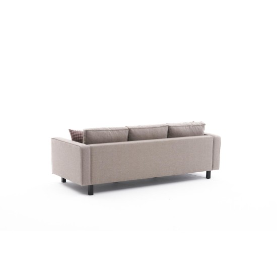 3-Seat Sofa Kale Linen - Cream Cream Atelier del Sofa 3-Seat Sofa Kale Linen - Cream Cream