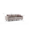 Atelier del Sofa 3-Seat Sofa Kale Linen - Cream Cream