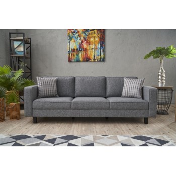 3-Seat Sofa Kale Linen - Grey Grey