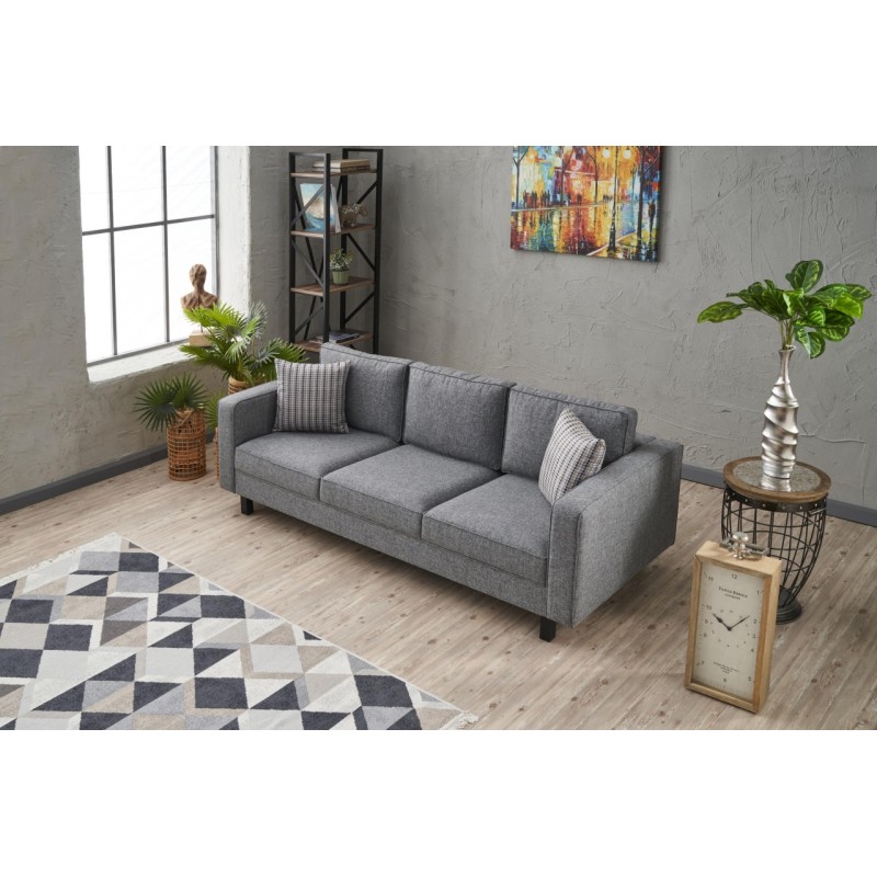 3-Seat Sofa Kale Linen - Grey Grey