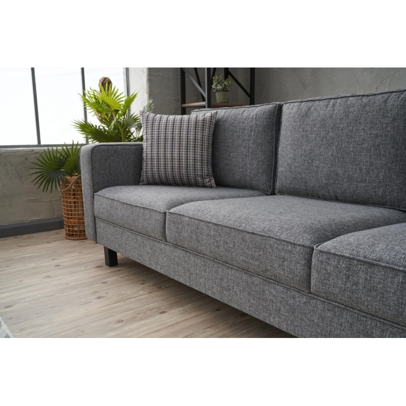 3-Seat Sofa Kale Linen - Grey Grey