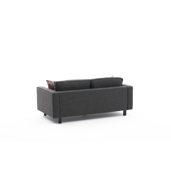 2-Seat Sofa Kale Linen - Anthracite Anthracite 2-Seat Sofa Kale Linen - Anthracite Anthracite