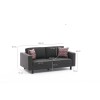 2-Seat Sofa Kale Linen - Anthracite Anthracite