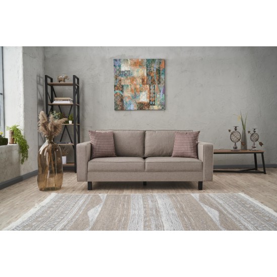 2-Seat Sofa Kale Linen - Cream Cream 2-Seat Sofa Kale Linen - Cream Cream