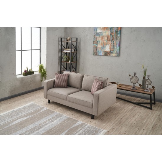 2-Seat Sofa Kale Linen - Cream Cream 2-Seat Sofa Kale Linen - Cream Cream